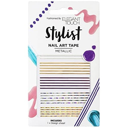 Elegant Touch Nail Stylist Metallic Nail Art Band