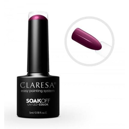 Claresa Soak Off Uv/Led Purple Hybrid Nail Polish 619 - 5g