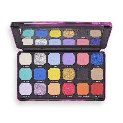 Makeup Revolution Forever Flawless Good Vibes Hype Eyeshadow Palette 18 Shades 19.8g