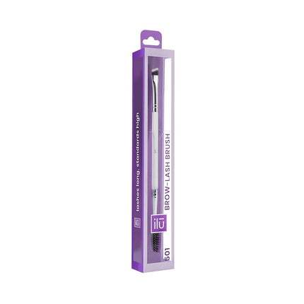 T4B Ilu 501 Double Sided Brow Lash Makeup Brush for Eyelashes and Eyebrows with Spoolie