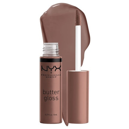 NYX Professional Makeup Butter Gloss Brown Sugar Non-Sticky Lip Gloss 0.27 Fl Oz - Cinnamon Roll