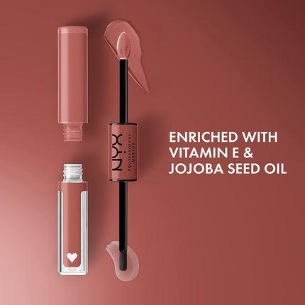 NYX Professional Makeup Shine Loud Long-Lasting Liquid Lipstick with Clear Lip Gloss Magic Maker 05 Dusty Nude Mauve