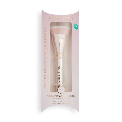 Makeup Revolution Create Defining Contour Brush for Cheeks, Nose, and Eyes - Vegan and Cruelty-Free R10