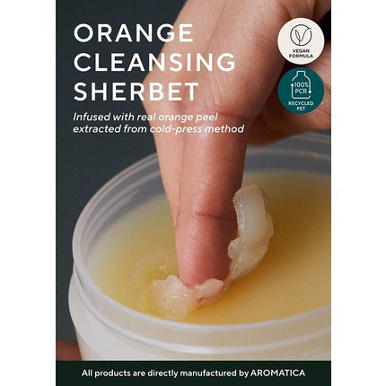 AROMATICA Orange Cleansing Sherbet 150g Makeup Removing Balm Vegan Cleanser