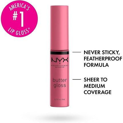 NYX Cosmetics Butter Lip Gloss Angel Food Cake 8ml