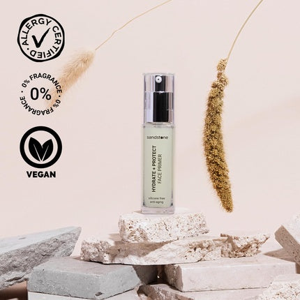 Hypoallergenic Face Primer Anti-Aging Gripping Makeup Primer with Antioxidants Nourishing Moisturizing Make Up Primer for Face Fragrance Free Vegan Allergy Certified