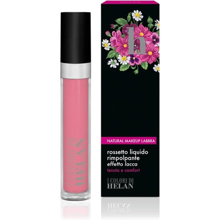 Helan I Colori Plumping Lip Gloss for Makeup Long Lasting Creamy Shiny Finish Liquid Lipstick Lip Lacquer Natural Ingredients Gifts Women Made in Italy 4ml