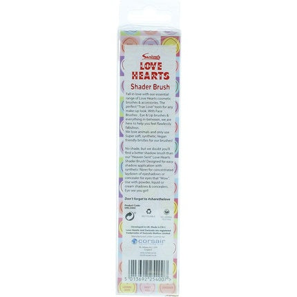 Vegan Friendly Baby Pink Eye Shadow Brush Filled With Love Hearts Eye Shadow Brush