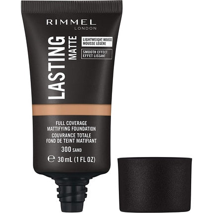 Rimmel Lasting Matte Full Coverage Lightweight Foundation 30ml 300 Sand
