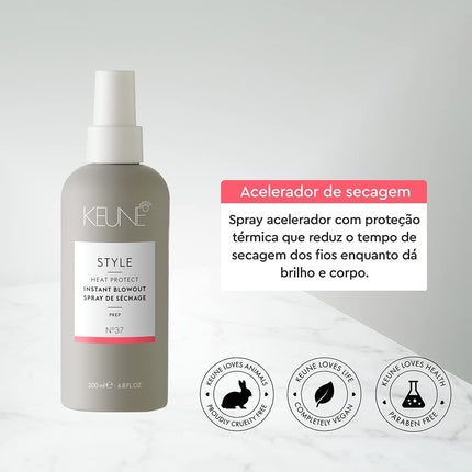 Keune Style Instant Blowout Heat Protection Spray 200ml