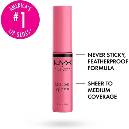 NYX Cosmetics Butter Lip Gloss Vanilla Cream Pie 8ml