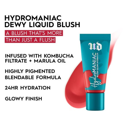 Urban Decay Hydromaniac Dewy Liquid Blush 0.5 Fl. Oz Obsessed Coral Peach