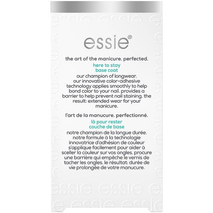 Essie Base Coat Here to Stay Nail Polish Color Fixation and Nail Protection from Discoloration 13.5ml
