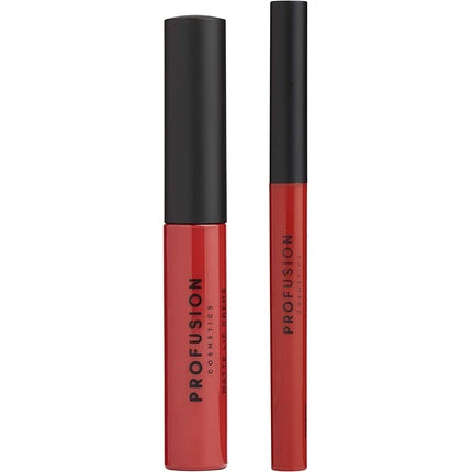 Profusion Cosmetics Lip Duo Passion Vivid Matte Bright Red