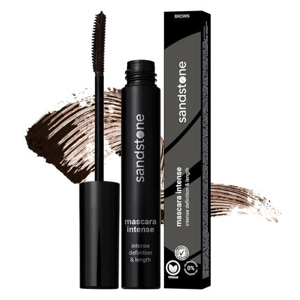 Hypoallergenic Brown Mascara for Sensitive Eyes Smudge-Proof Sweatproof Lengthening Mascara with Intense Volume Vegan Allergy Friendly Mascaras Intense Brown