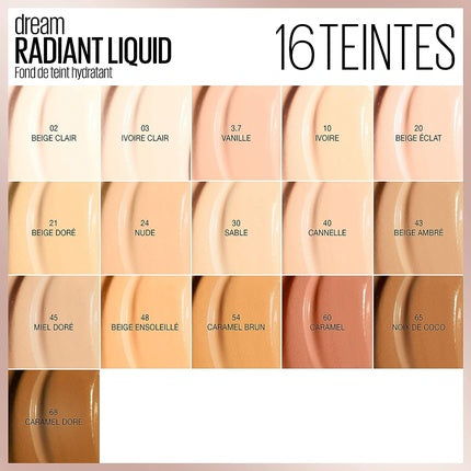 Maybelline New York Dream Radiant Liquid Make-Up Liquid Foundation No. 65 Coconut 30ml
