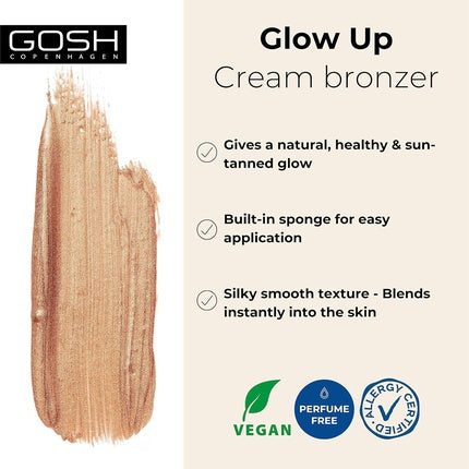 Gosh Glow-Up Cream Bronzer for the Face - Liquid Bronzer for Tanning
