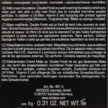 Artdeco Double Finish Mattifying Cream Powder Makeup 8 Medium Cashmere Kaschmir