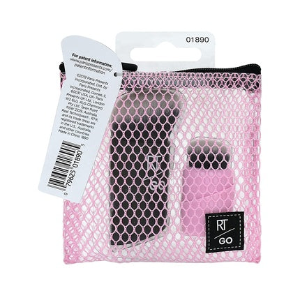 Real Techniques Go! Mini Travel Makeup Brushes for Foundation and Highlighter Synthetic Bristles - Set of 2