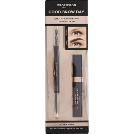 Profusion Cosmetics Good Brow Day 2-Piece Kit Dark Brown
