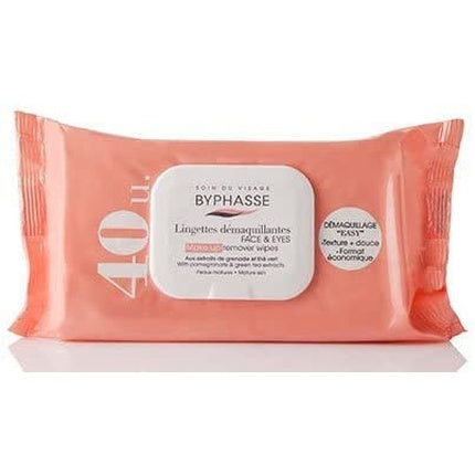 Byphasse 40 Grenade and Green Tea Makeup Remover Wipes