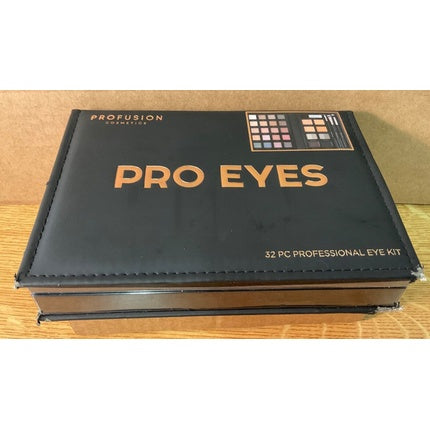 PROFUSION Pro Eyes 32 pc Professional Eye Kit - Eyeshadow, Brow Powder, Brushes