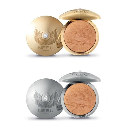 Nebu Milano Baked Face & Body Satin Sparkle P01 Aura Color Platinum