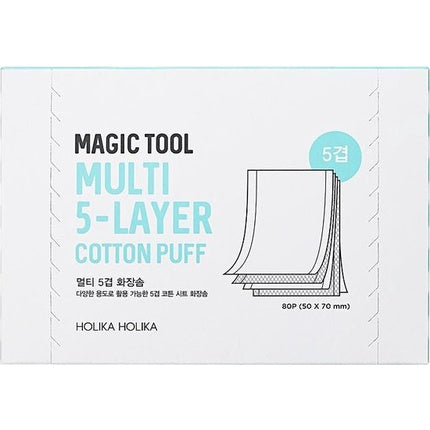 Holika Holika Magic Tool Multi (5-layer) Cotton Puff 80 Pcs