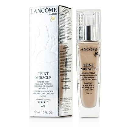 Lancome Teint Miracle Bare Skin Foundation Natural Light Creator SPF 15 30ml 005 Beige Ivoire