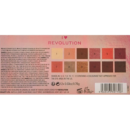 I Heart Revolution Angel Heart Palette - 12 Eyeshadow Shades 0.75g Each
