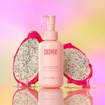 Coco & Eve Seed Oil Cleanser Gentle Makeup Remover Cleansing Oil with Papaya Seed Oil Dragon Fruit Antioxidants Vitamin E for Nourished Radiant Glowy Skin 120ml