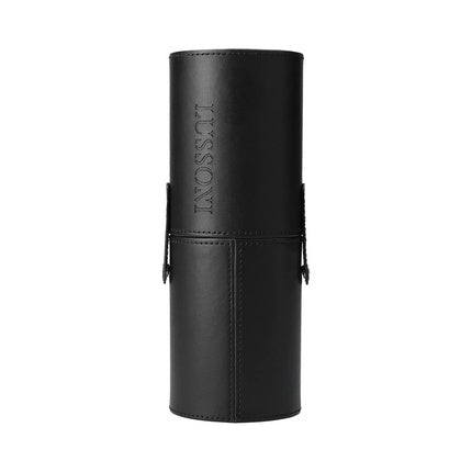 T4B LUSSONI Makeup Brush Holder and Case Eco-Friendly Leather Black
