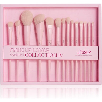 Jessup Pink Makeup Brush Gift Set Soft Vegan Hair for Women