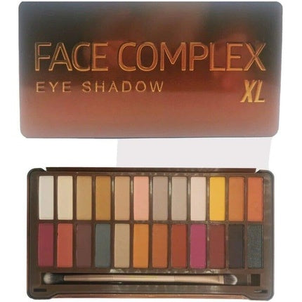 FACE COMPLEX Professional Makeup Palette Eye Shadow Long Coffee XL Palette with Pessato Pigments 24 Shades Glitter and Matte Effect