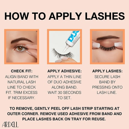 ARDELL Naked Lashes 424 Real Hair Natural Fake Lashes - 1 Pair, Vegan and Reusable