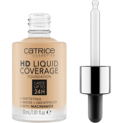 Catrice HD Liquid Coverage Foundation 036 Hazelnut Beige for Combination Skin 30ml
