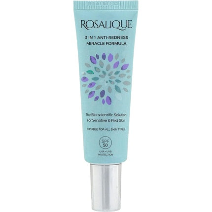 Rosalique 3 in 1 Anti-Redness Miracle Formula Colour Corrector SPF50 for Hypersensitive and Redness Prone Skin 30ml