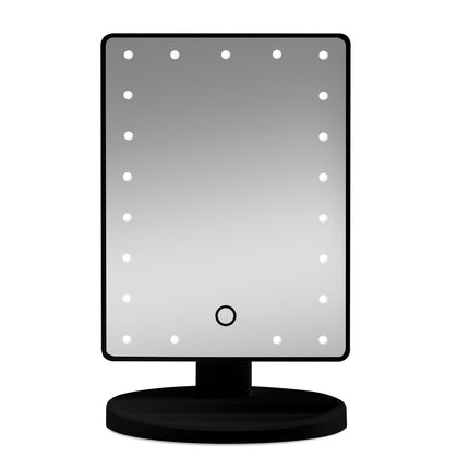 Gillian Jones Makeup Mirror With Heart Led Light And Touch Function - Black