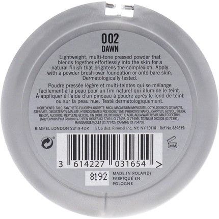 RIMMEL Lasting Finish Powder Compact Dawn 002 9g