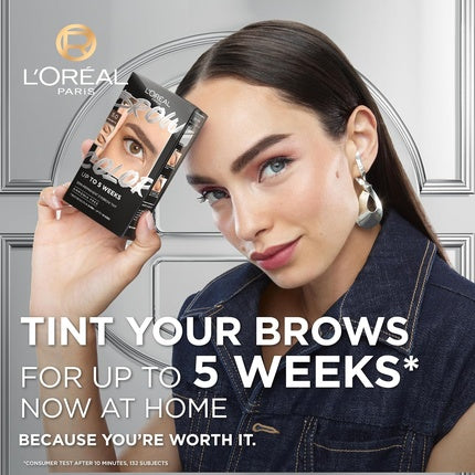 L'Oréal Paris Semi-Permanent Eyebrow Tint Lasts up to 5 Weeks Visible Results in 5 Minutes Ammonia Free Brow Colour Shade 6.0 Light Brunette