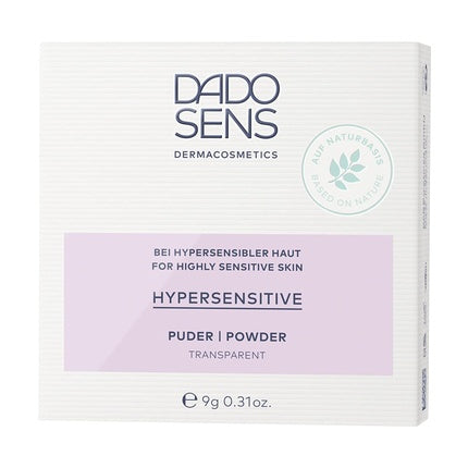 Dado Sens Hypersensitive Compact Powder Transparent 9g - for Hypersensitive Skin - Suitable for Neurodermatitis, Acne or Rosacea