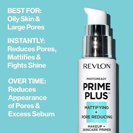 Revlon Prime Plus Makeup & Skincare Primer Mattifying and Pore Reducing with Salicylic Acid and AHA 30ml