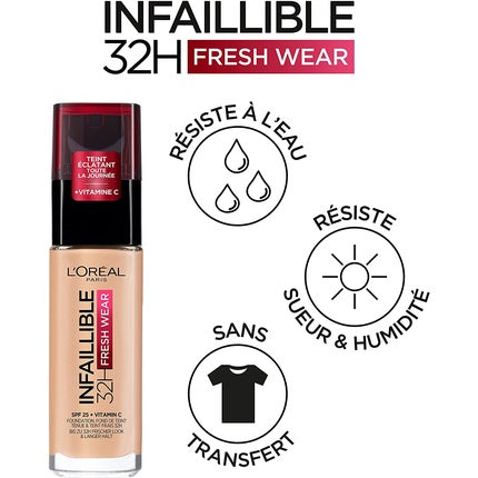 L'Oréal Paris 32hr Fresh Wear Liquid Foundation 30 Rose Pearl 30ml