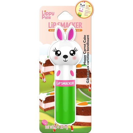 Lip Smacker Lippy Pals Collection Bunny Lip Balm for Kids Hoppy Carrot Cake Flavor Sweet Gift for Friends with Animal Figures Bunny