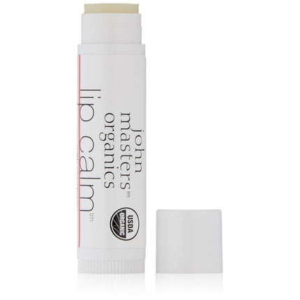 John Masters Organics Raspberry Lip Calm 95% Organic USDA Certified Ultra Hydrating 0.15oz