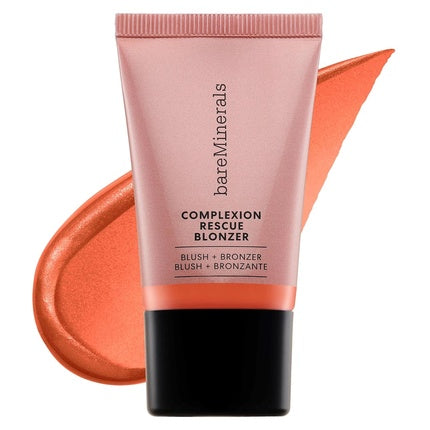 bareMinerals Complexion Rescue Liquid Blonzer Blush Bronzer Hybrid Sun-Kissed Glow Buildable Face Cheeks Gel-Cream Vegan Kiss of Copper 0.5 Ounce