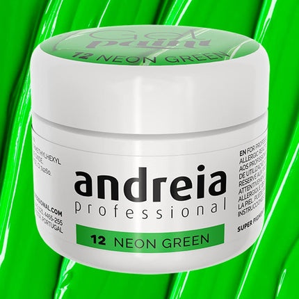 Andreia Professional Nail Art Design Gel Paint Pots Highly Pigmented Intense Colour No Flow High Viscosity UV Gel Paint for DIY Manicure Vegan 4g