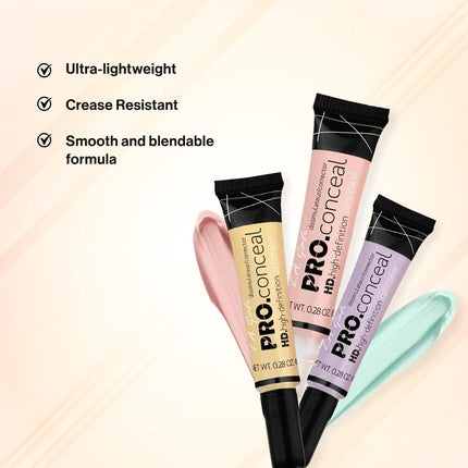 L.A. Girl Pro Conceal HD Concealer Green Corrector 0.28 Ounce