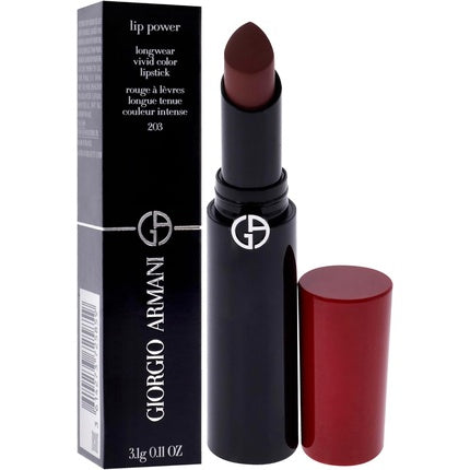 Giorgio Armani Lip Power Longwear Vivid Color Lipstick 203 Mystery for Women 0.11 oz