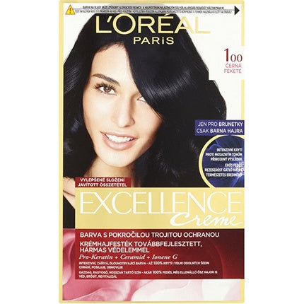 L'Oréal Paris Excellence Creme Triple Protection 100 Black Permanent Hair Color 48ml